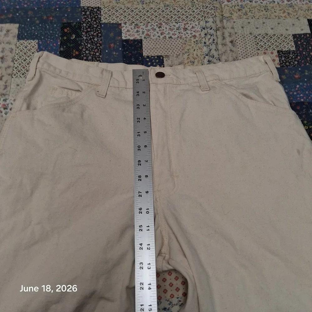 Vintage Dickies Carpenter Painter Pants Size 36x30 Canvsa Workwear